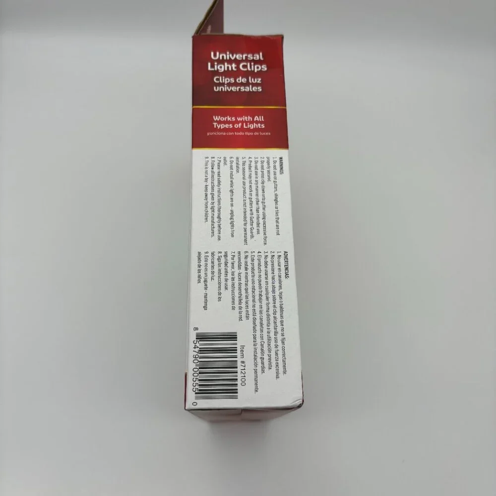 Simple Living Solutions 100ct White Universal Clips for Holiday Light Strands